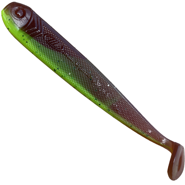 Moby Long Shad 2.0 - Brown Chartreuse UV