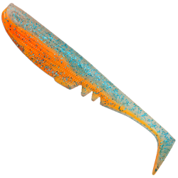 Moby Racker Shad - Blue Glitter Orange UV - 7 cm