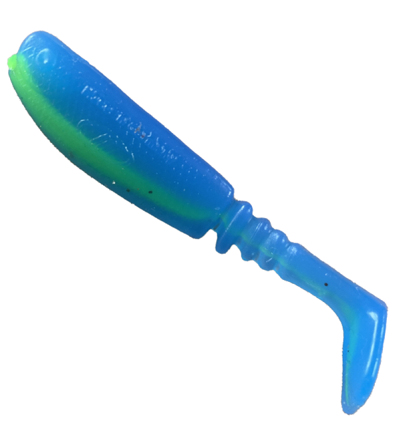 Moby Shad - Blue Charteuse UV